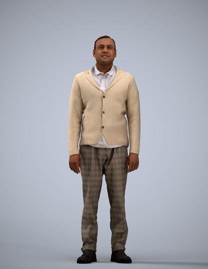 realistic 3D people man business standing, render-ready for V-Ray and Corona, FBX OBJ