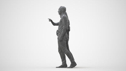 realistic 3D woman casual couple, scanned archviz people for Blender and 3ds Max, square thumbnail