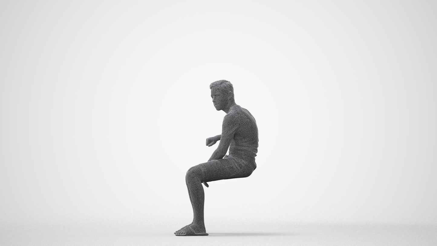scanned 3D boy casual kids, photogrammetry people for Enscape and V-Ray, square thumbnail