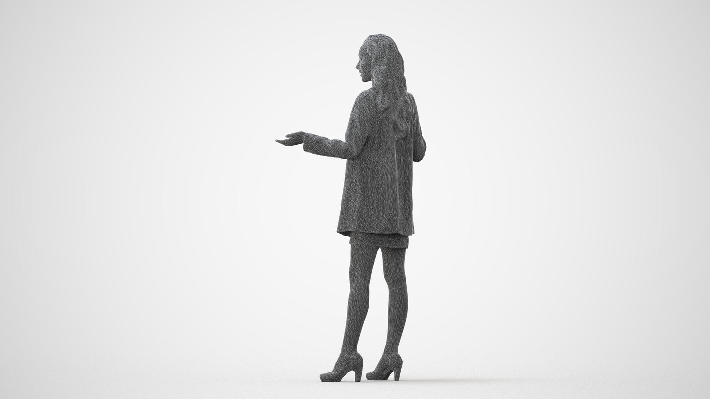 realistic 3D woman business, scanned archviz people for Blender and 3ds Max, square thumbnail