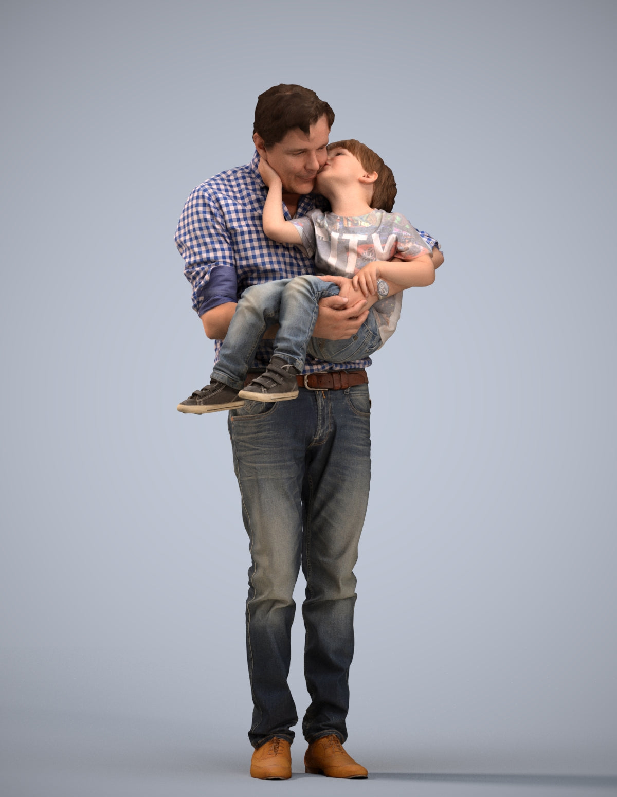 realistic 3D people boy casual kids, render-ready for V-Ray and Corona, FBX OBJ