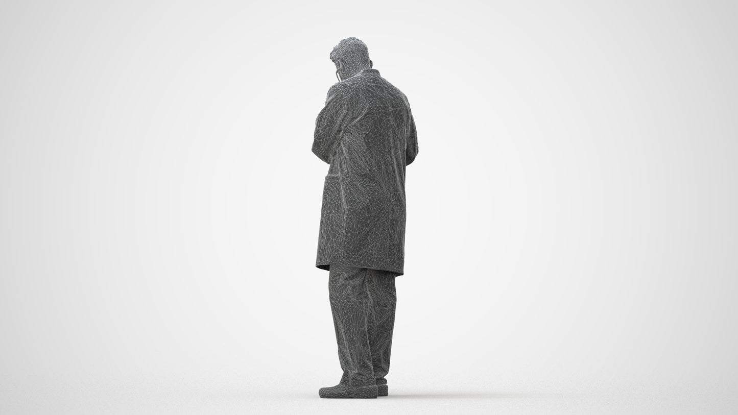 realistic 3D people man medical, render-ready for V-Ray and Corona, FBX OBJ, square thumbnail