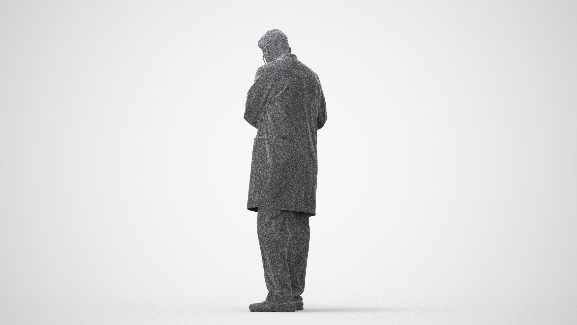 realistic 3D people man medical, render-ready for V-Ray and Corona, FBX OBJ, square thumbnail