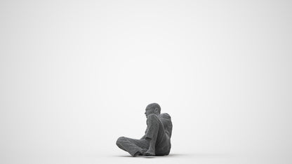 realistic 3D human man bathroom, archviz people FBX OBJ for Blender, square thumbnail