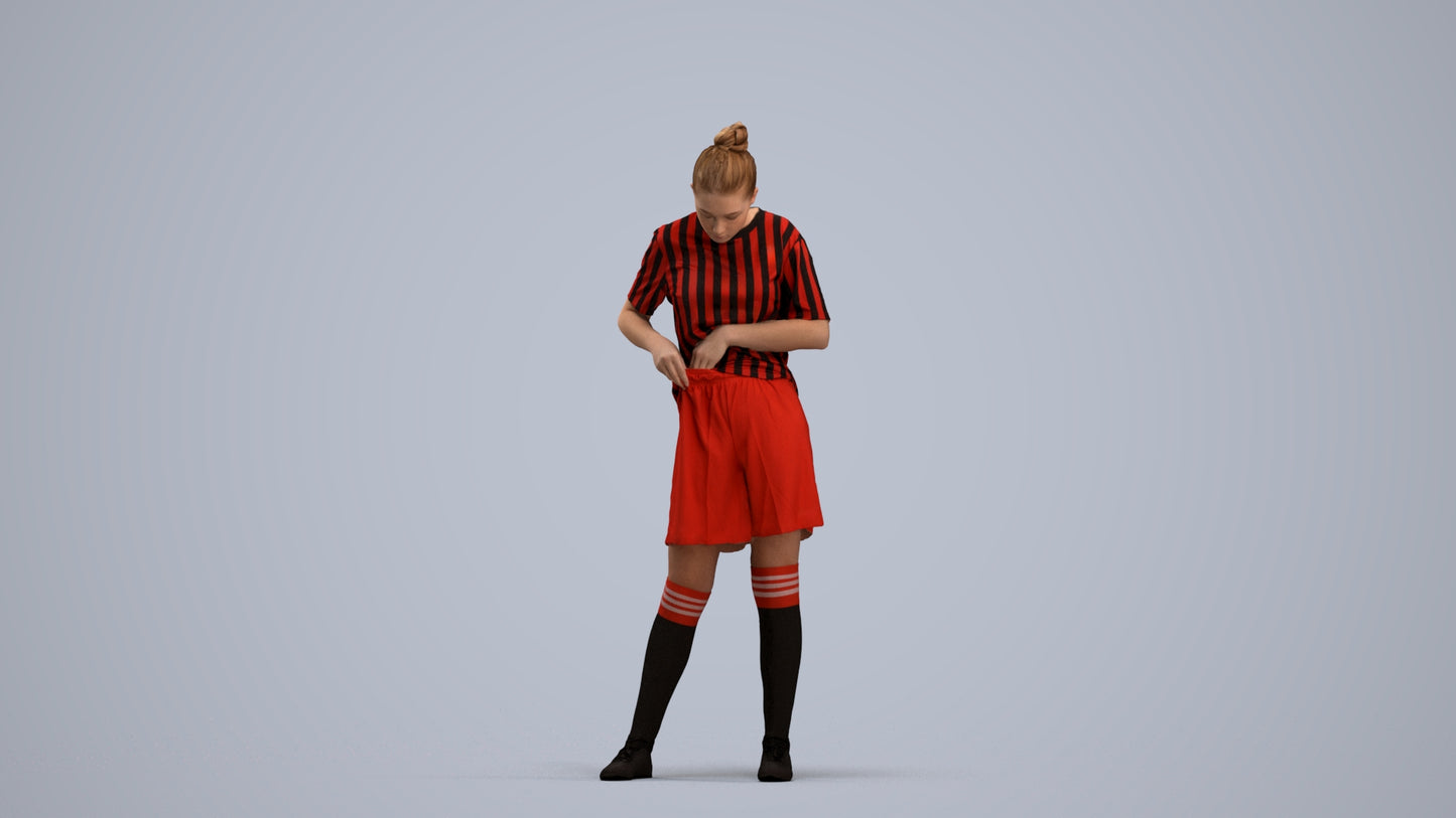 realistic 3D people girl sport, render-ready for V-Ray and Corona, FBX OBJ, standing pose render