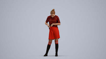 realistic 3D people girl sport, render-ready for V-Ray and Corona, FBX OBJ, standing pose render