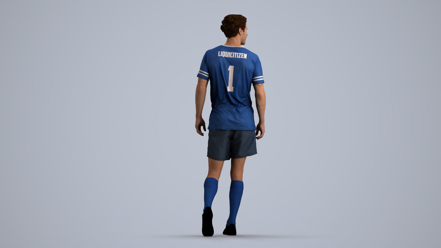 3D scanned man sport, photorealistic archviz people for Enscape and SketchUp, front view render