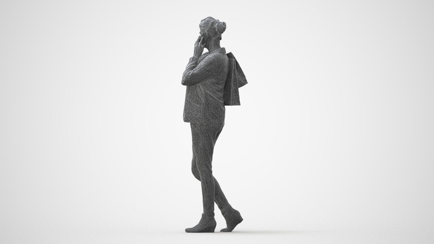 photogrammetry 3D woman business formalaffairs, realistic human model archviz FBX, square thumbnail