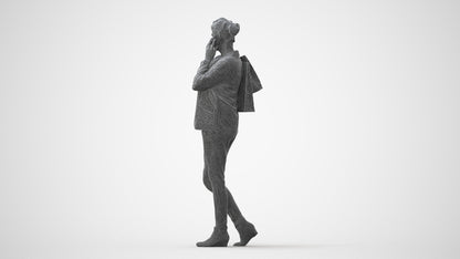 photogrammetry 3D woman business formalaffairs, realistic human model archviz FBX, square thumbnail