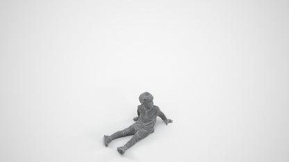 realistic 3D boy casual kids, scanned archviz people for Blender and 3ds Max, wireframe three-quarter view