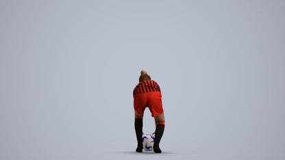 3D human model girl sport, photogrammetry scanned person for archviz, front view render
