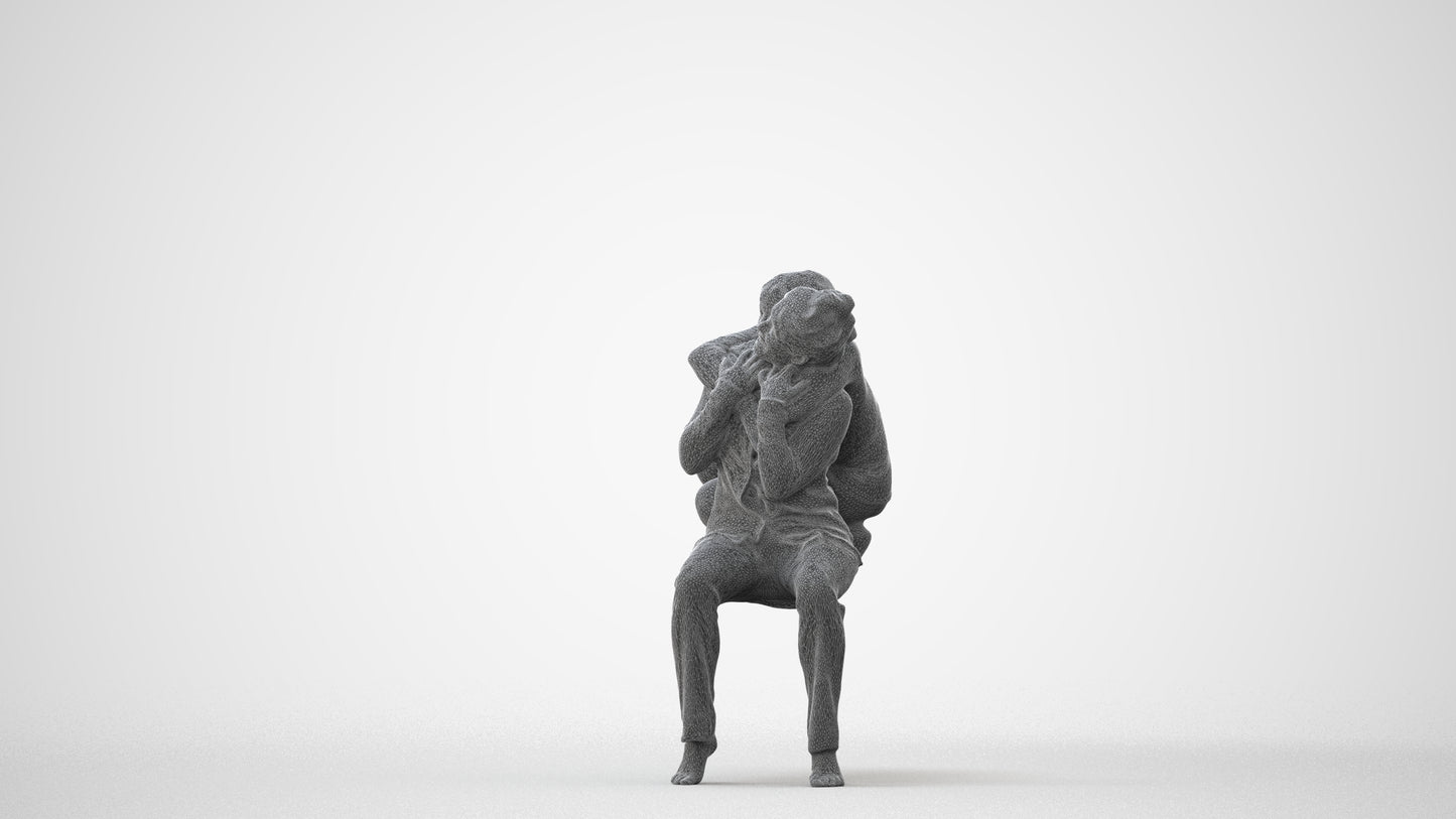 realistic 3D people girl casual kids, render-ready for V-Ray and Corona, FBX OBJ, square thumbnail
