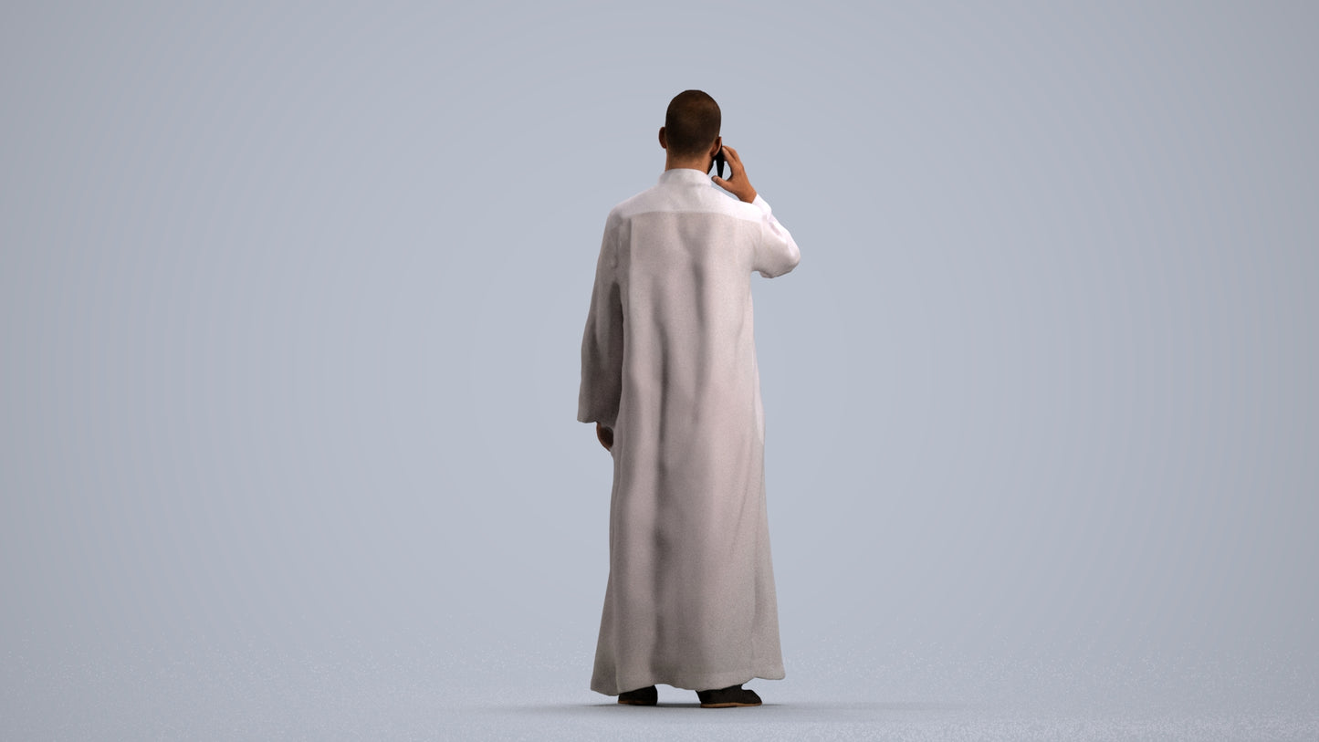 realistic 3D human man standing, archviz people FBX OBJ for Blender, front view render
