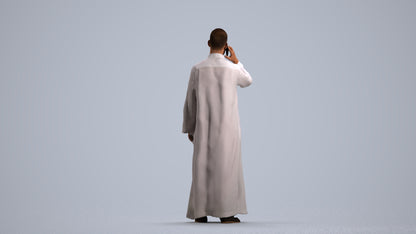 realistic 3D human man standing, archviz people FBX OBJ for Blender, front view render