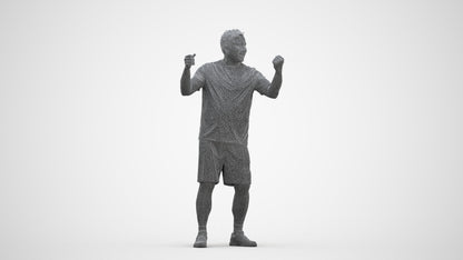 photogrammetry 3D man sport, realistic human model archviz FBX, three-quarter front view render