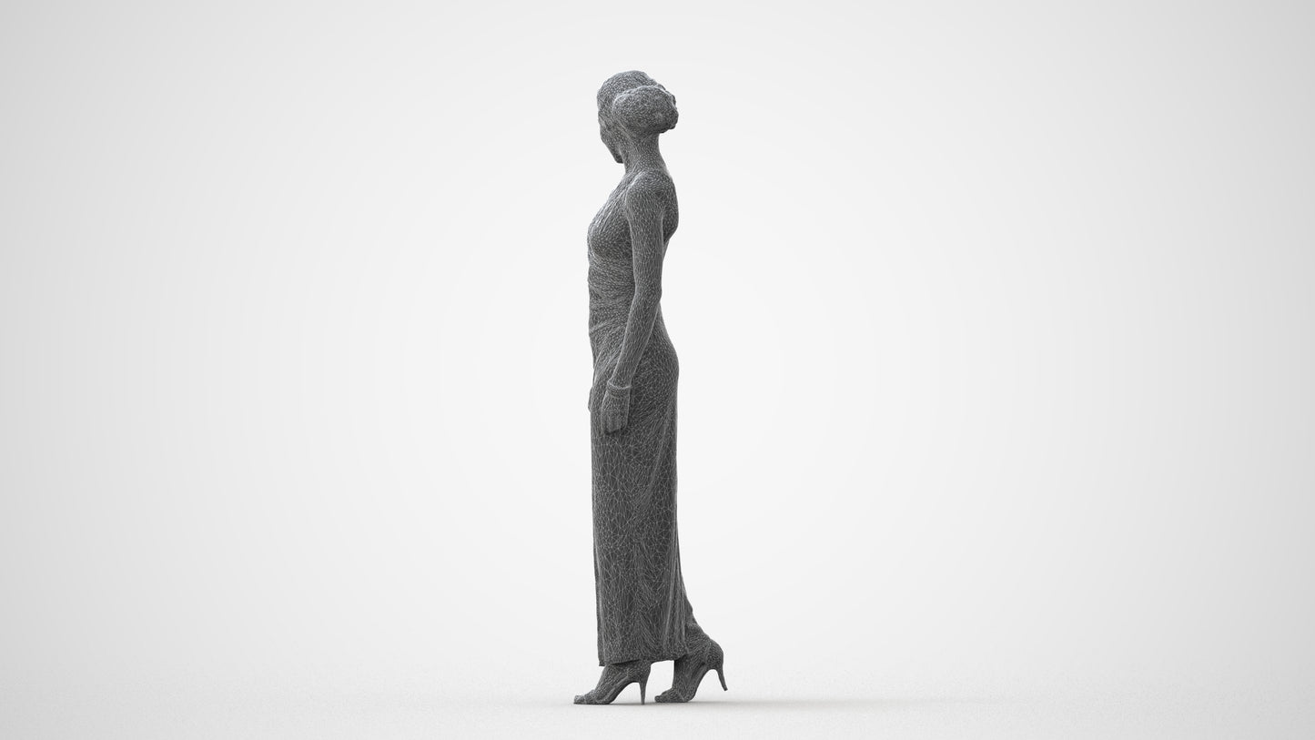 realistic 3D people woman formal formalaffairs, render-ready for V-Ray and Corona, FBX OBJ, square thumbnail