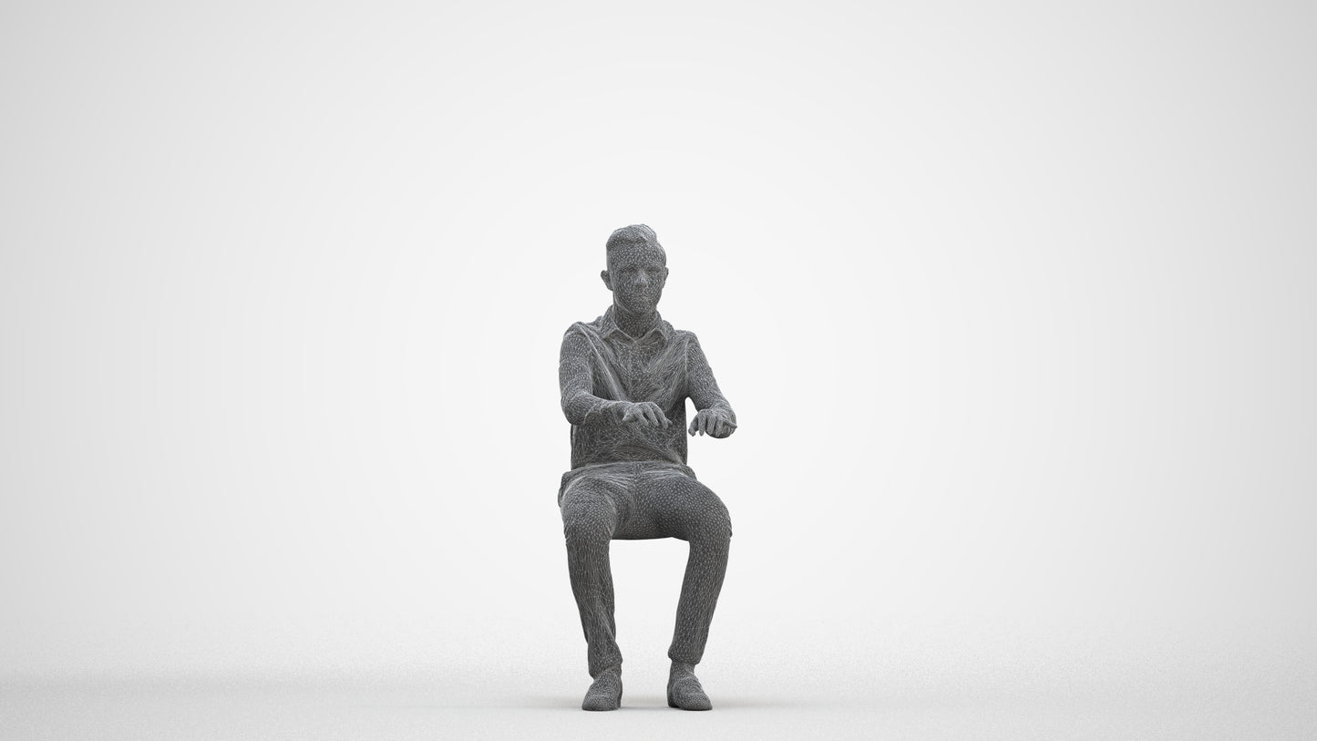 realistic 3D human boy kids, archviz people FBX OBJ for Blender, three-quarter front view render