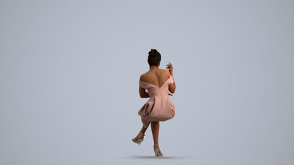 3D people model woman formal formalaffairs, scanned human for 3ds Max rendering, front view render