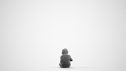 realistic 3D people boy casual kids, render-ready for V-Ray and Corona, FBX OBJ, wireframe front view