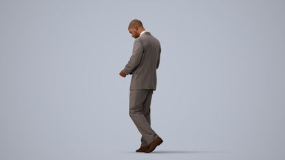 realistic 3D people man business, render-ready for V-Ray and Corona, FBX OBJ, three-quarter view render