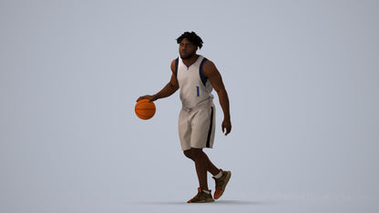 3D scanned man sport, photorealistic archviz people for Enscape and SketchUp, three-quarter view render