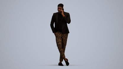 scanned 3D man formal formalaffairs, photogrammetry people for Enscape and V-Ray, standing pose render