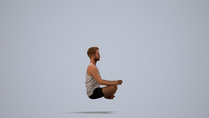 realistic 3D people man sport, render-ready for V-Ray and Corona, FBX OBJ, side view render