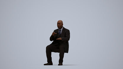 realistic 3D people man business, render-ready for V-Ray and Corona, FBX OBJ, top-down view render