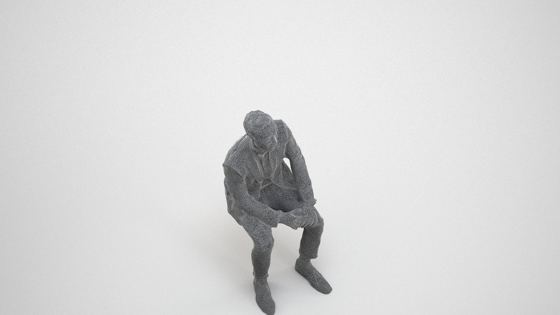 realistic 3D people man formal formalaffairs, render-ready for V-Ray and Corona, FBX OBJ, wireframe three-quarter view