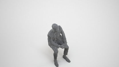 realistic 3D people man formal formalaffairs, render-ready for V-Ray and Corona, FBX OBJ, wireframe three-quarter view