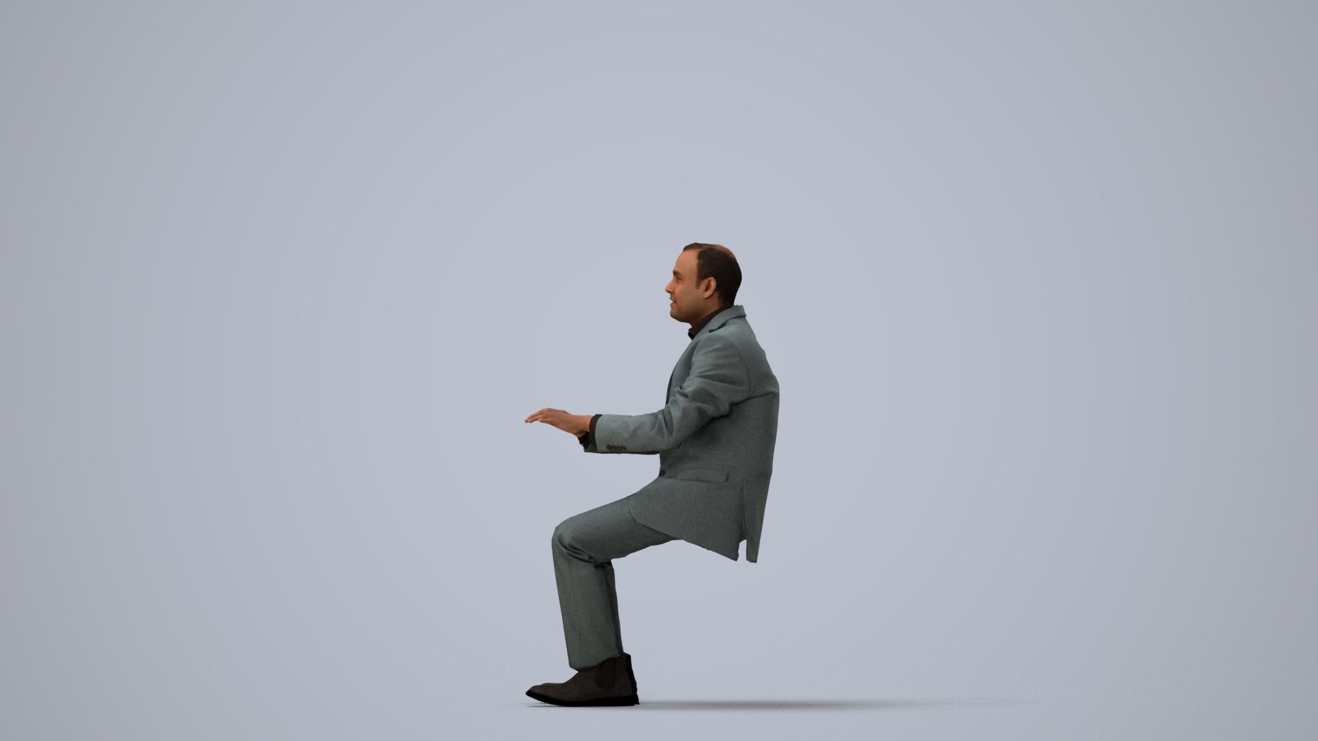 realistic 3D people man business, render-ready for V-Ray and Corona, FBX OBJ, three-quarter view render