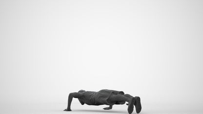 3D people model man sport, scanned human for 3ds Max rendering, wireframe front view