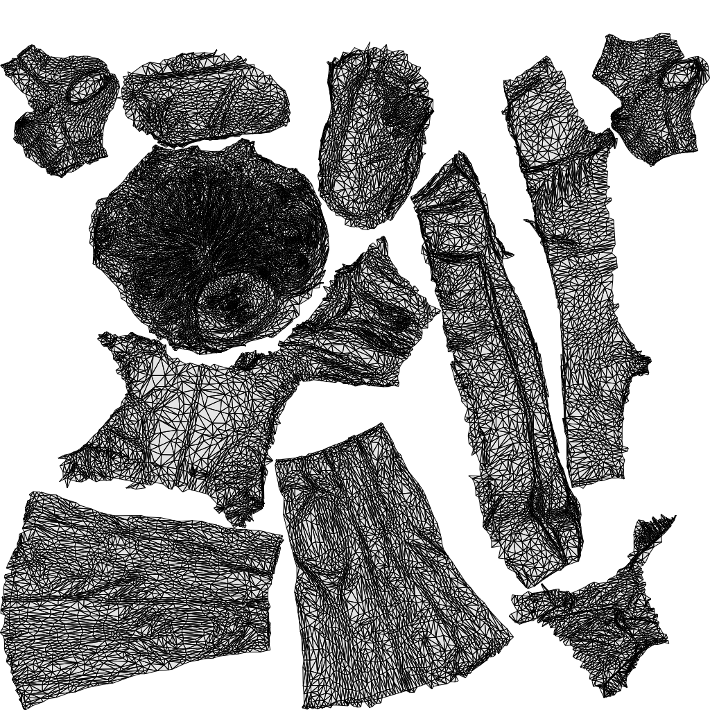 scanned 3D woman business standing, photogrammetry people for Enscape and V-Ray, wireframe top-down view