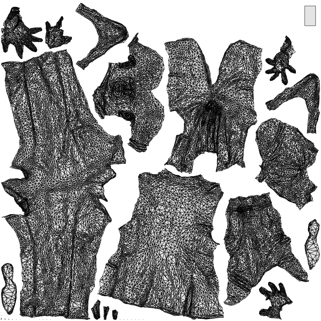 3D people model man business, scanned human for 3ds Max rendering, wireframe top-down view