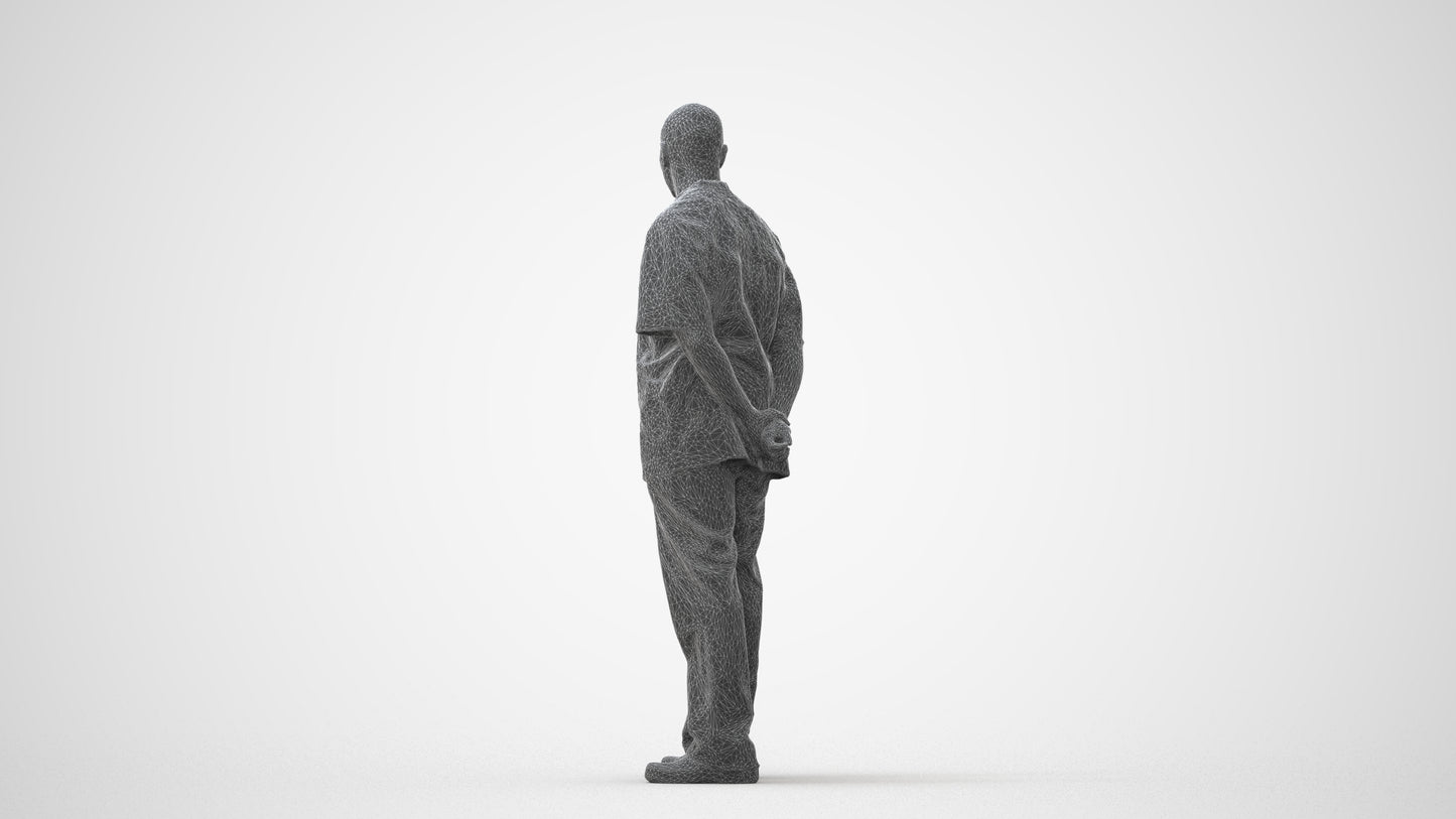 realistic 3D man medical, scanned archviz people for Blender and 3ds Max, square thumbnail