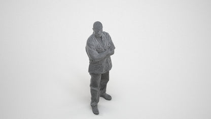 scanned 3D man medical, photogrammetry people for Enscape and V-Ray, wireframe three-quarter view