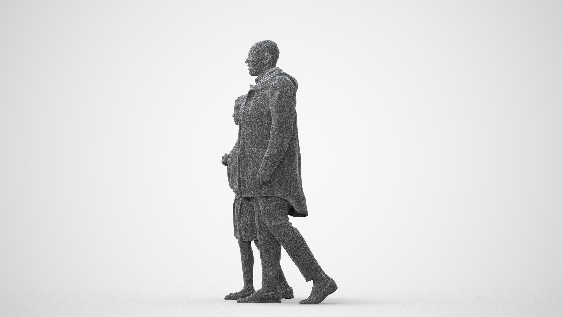 realistic 3D human girl kids, archviz people FBX OBJ for Blender, square thumbnail