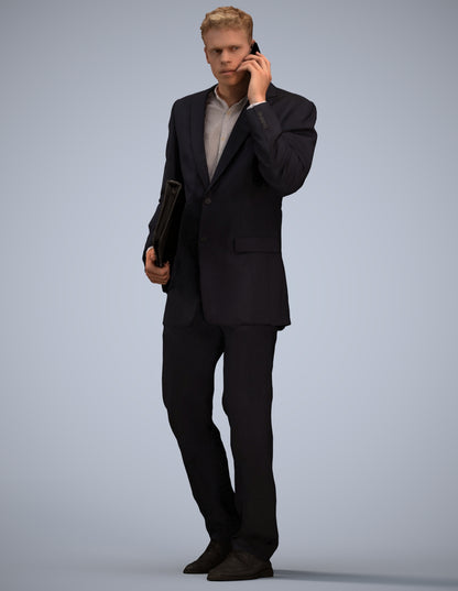 realistic 3D people man business, render-ready for V-Ray and Corona, FBX OBJ