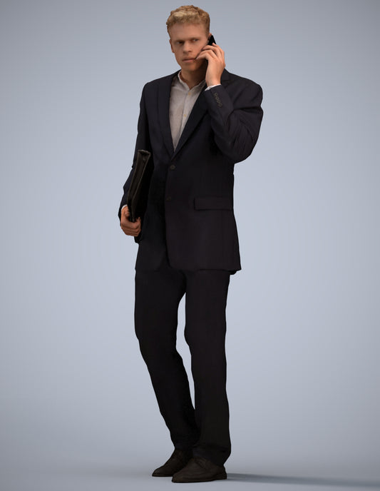 realistic 3D people man business, render-ready for V-Ray and Corona, FBX OBJ