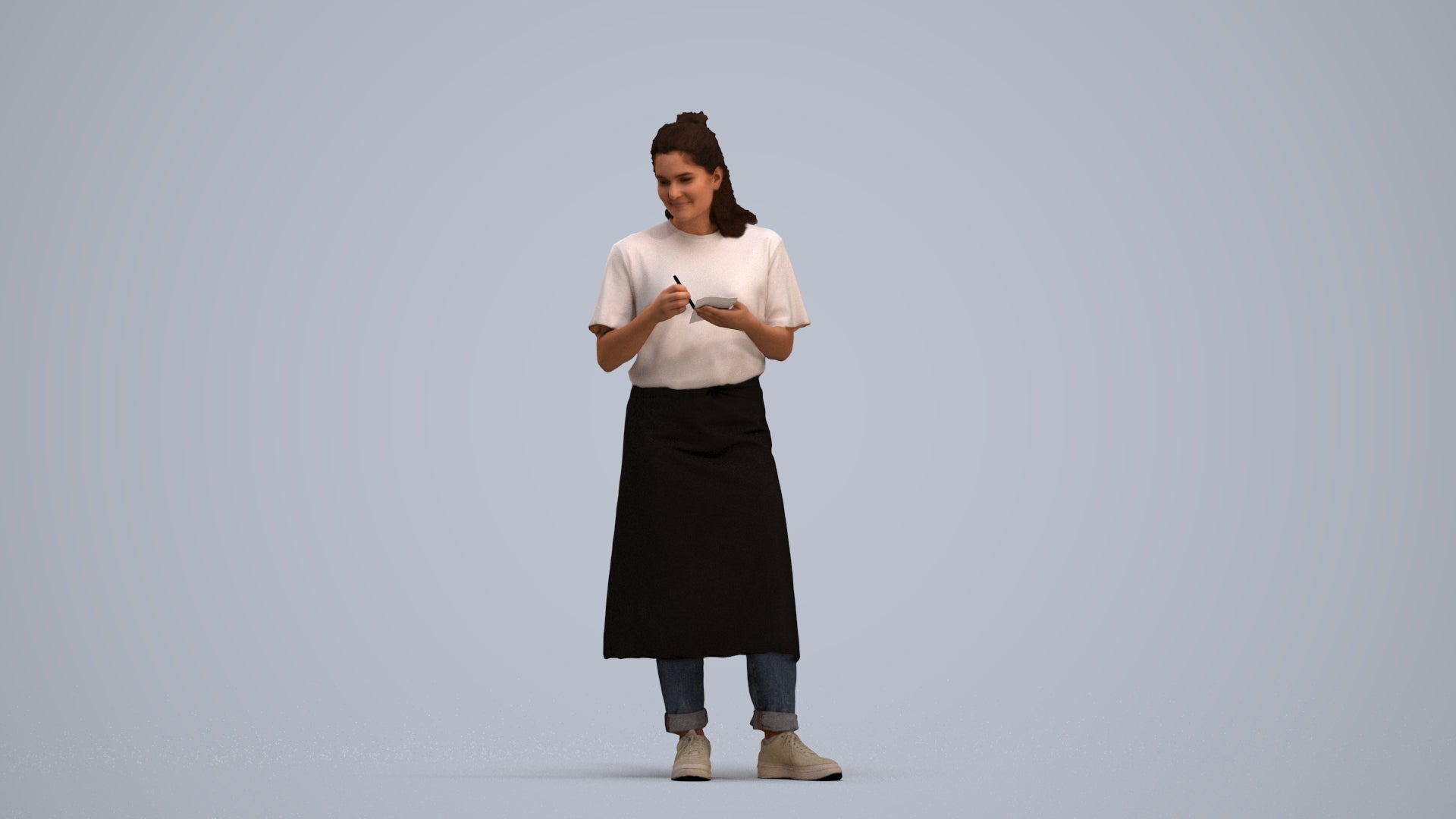 photogrammetry 3D woman mix, realistic human model archviz FBX, standing pose render
