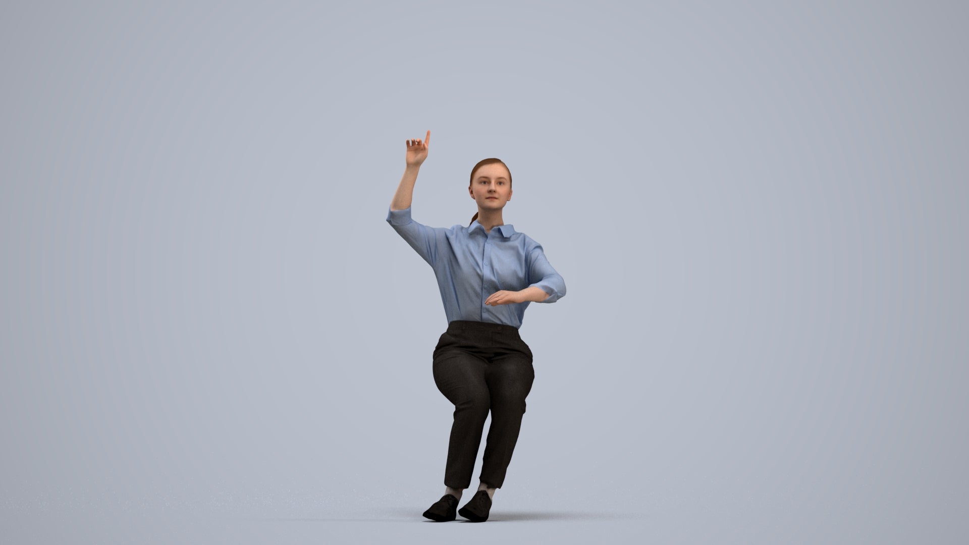 realistic 3D girl kids, scanned archviz people for Blender and 3ds Max, standing pose render