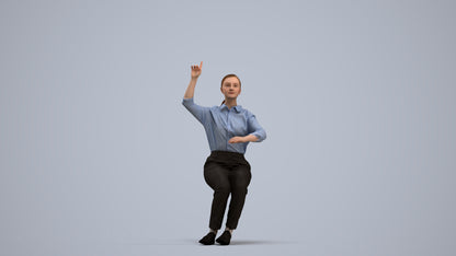 realistic 3D girl kids, scanned archviz people for Blender and 3ds Max, standing pose render