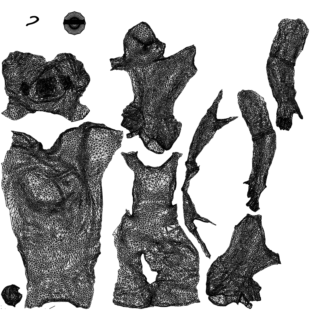 realistic 3D people woman business sitting, render-ready for V-Ray and Corona, FBX OBJ, wireframe top-down view