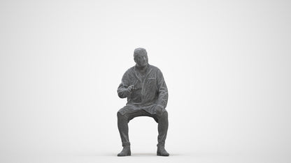 3D human model man medical, photogrammetry scanned person for archviz, three-quarter front view render