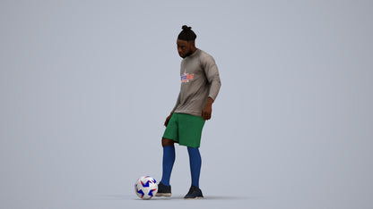 realistic 3D man sport, scanned archviz people for Blender and 3ds Max, standing pose render