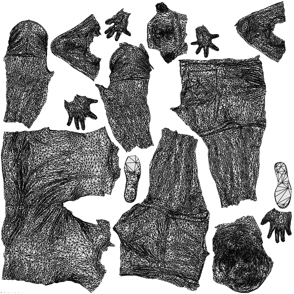 photogrammetry 3D man casual walking, realistic human model archviz FBX, wireframe top-down view