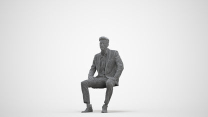 realistic 3D man business pool, scanned archviz people for Blender and 3ds Max, three-quarter front view render