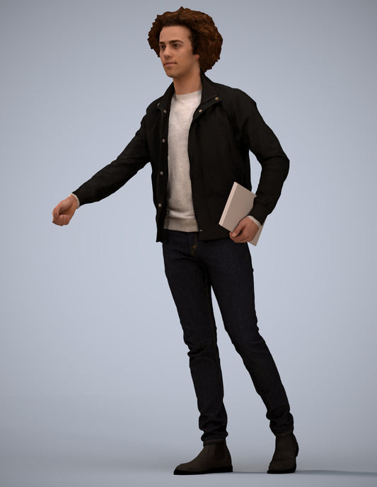 photogrammetry 3D man casual mix, realistic human model archviz FBX