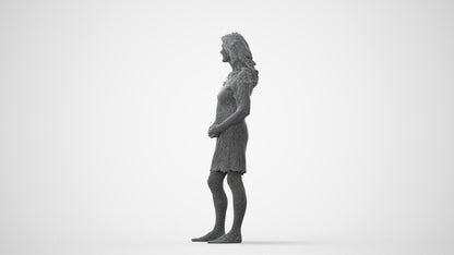 photogrammetry 3D senior woman casual standing, realistic human model archviz FBX, square thumbnail