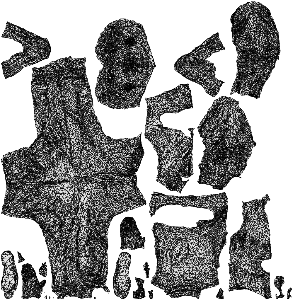 scanned 3D man hospitality, photogrammetry people for Enscape and V-Ray, wireframe top-down view